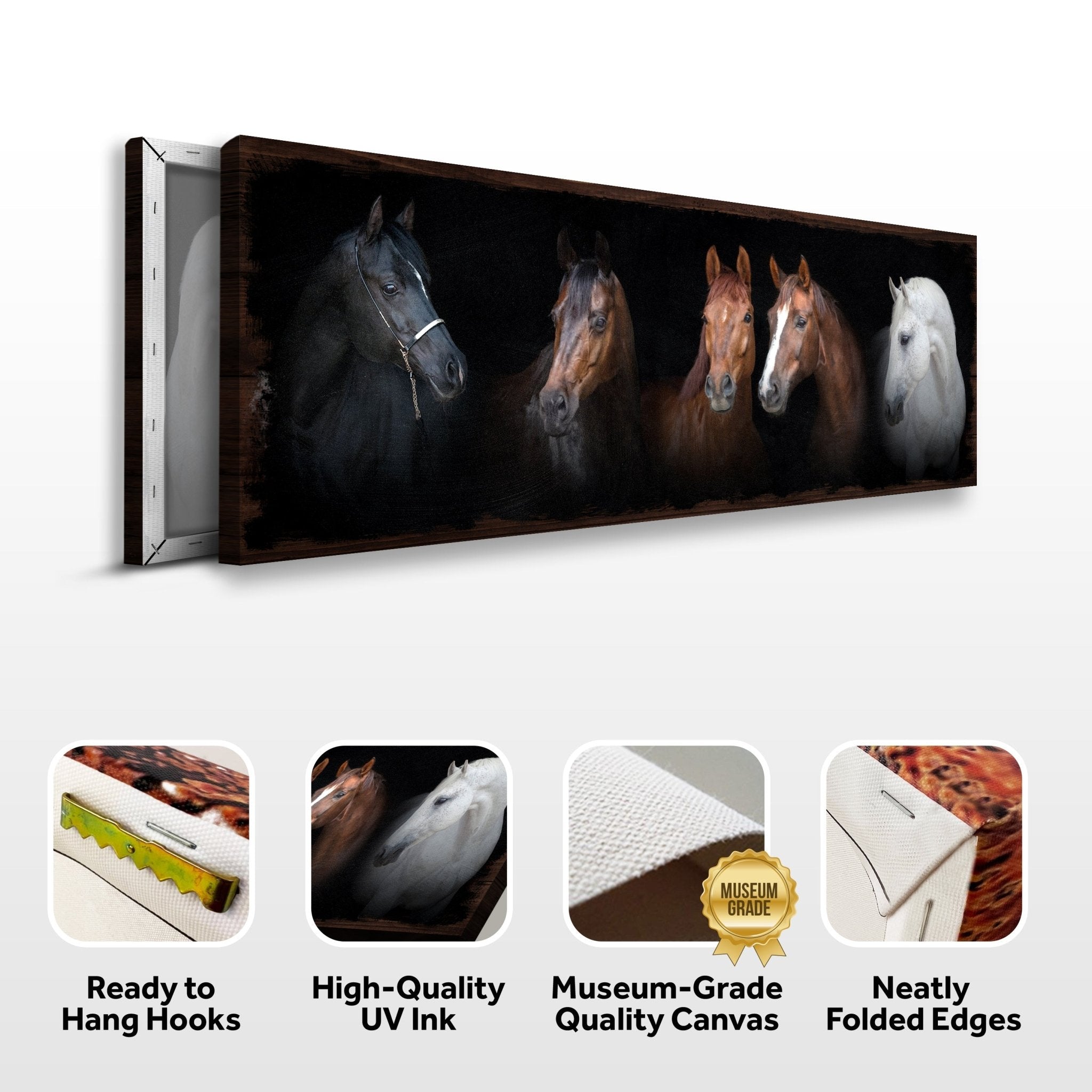 A Family Of Horses Canvas Wall Art - PhishStones Products