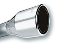 Borla 2.5in Inlet 4.5in Round Rolled Angle Cut Phantom X 7.75in Long Embossed Universal Exhaust Tips 20247