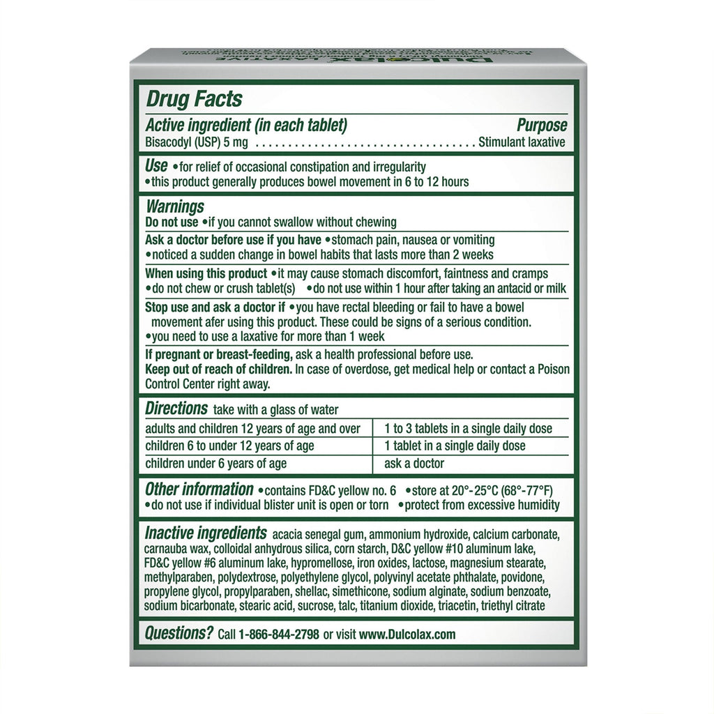 Dulcolax® Bisacodyl Laxative 81421002002