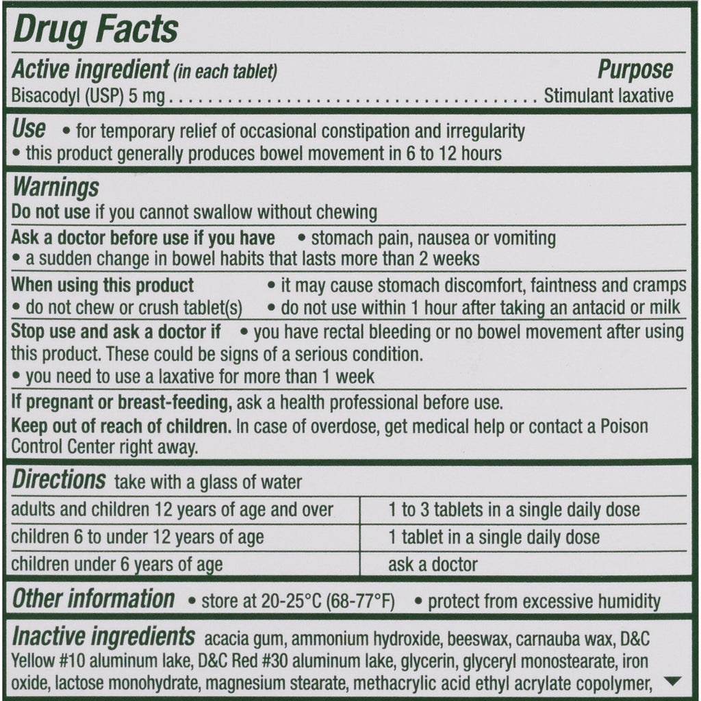 Dulcolax® Bisacodyl Laxative 81421002002