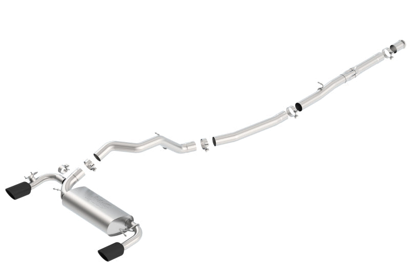 Borla 16-18 Ford Focus RS 2.3L MT AWD ATAK Catback Exhaust w/ Black Chrome Tip 140730BC