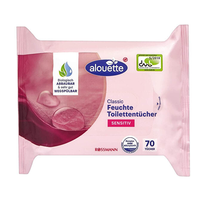 Alouette Moist Wipes Toilet Paper - Aloe Vera - 70 Sheets