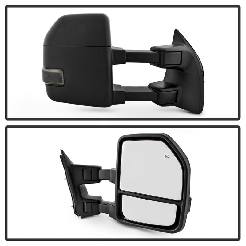 SPYDER xTune 08-15 Ford F-250 SD Heated Adj LED Signal Power Mirror - Smoke (MIR-FDSD08S-G4-PW-SM-SET) 9943096