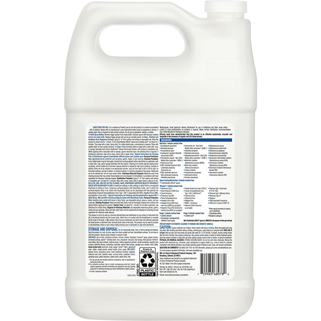 Clorox Healthcare® Bleach Germicidal Cleaner, Jug, 1 gal. 68978