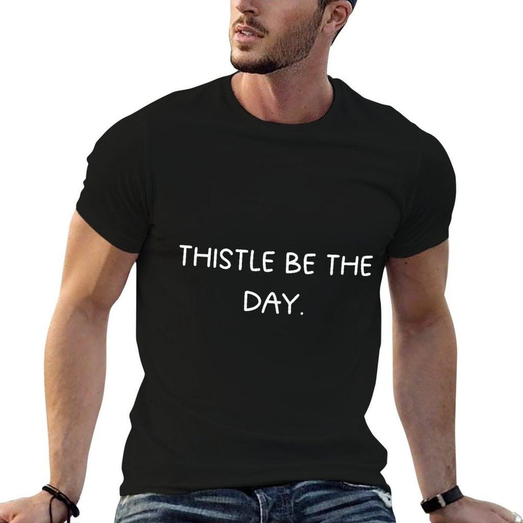 Thistle Garden Delight - Botanical Nature Lovers  Summer-ready Fabric T-Shirt