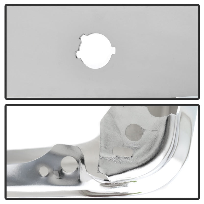SPYDER XTune 17-19 Ford F250/ F350 Rear Left Bumper Cap End w/ Sensor Hole - Chrome RB-FF25017-BEWS-L 9048999