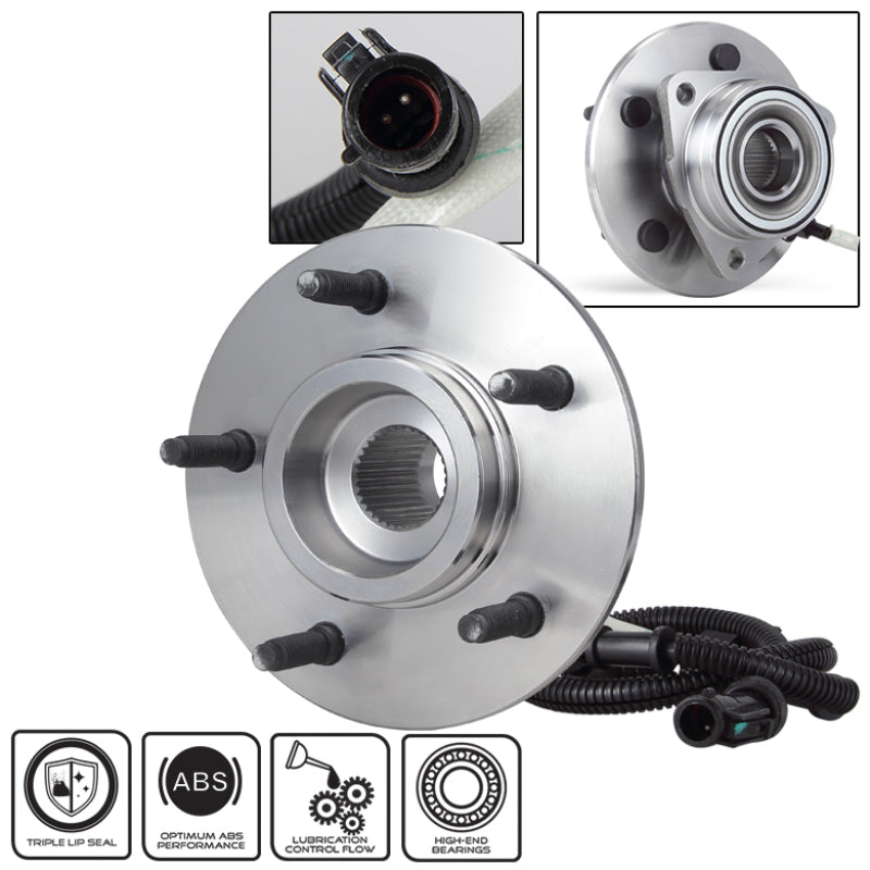 SPYDER xTune Wheel Bearing & Hub Front for 2000 Ford Expedition 4WD w/ 12mm Stud BH-515004 9936081
