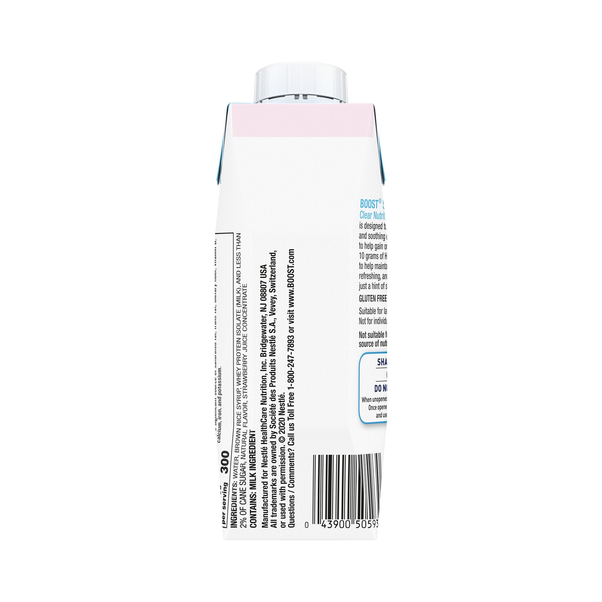 Boost® Soothe Strawberry Kiwi Clear Nutritional Drink, 8-ounce carton 00043900769462