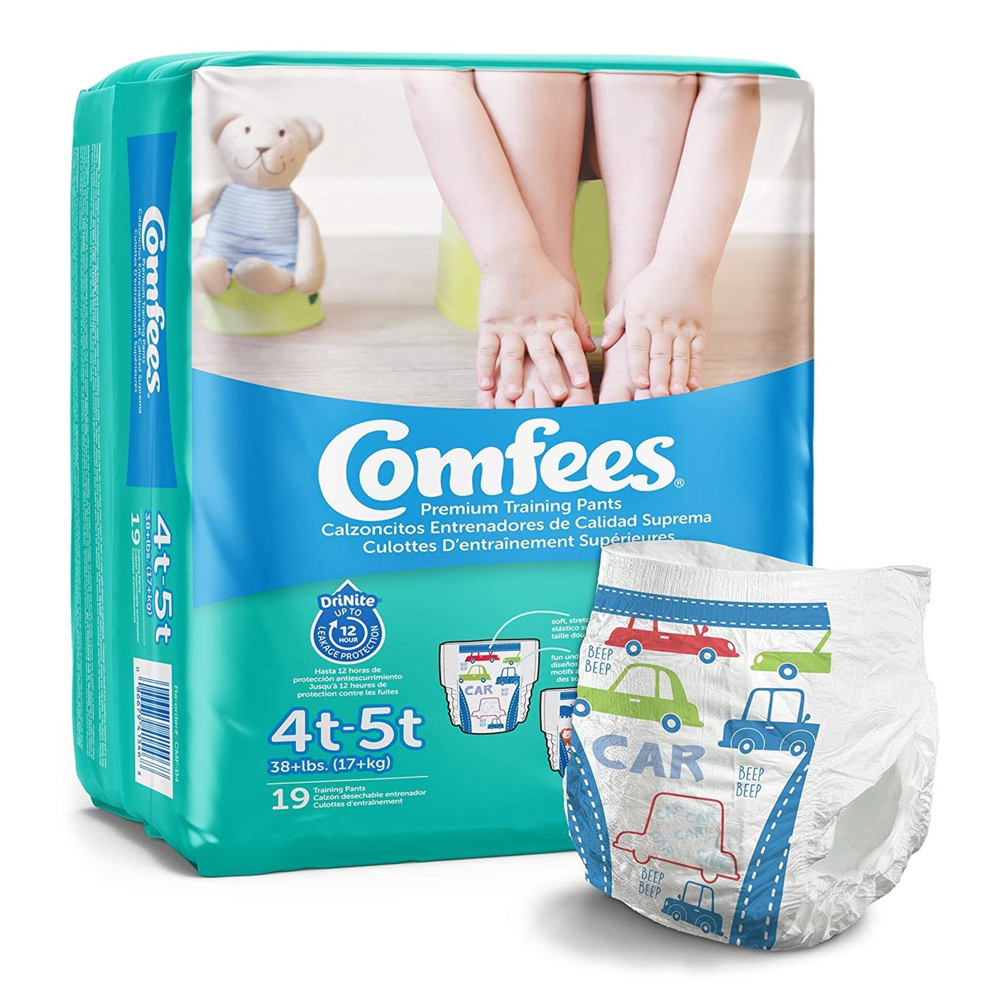 Comfees® Training Pants, 12-Hour Protection, Male Toddler, 4T – 5T, Over 38 lbs. CMF-B4