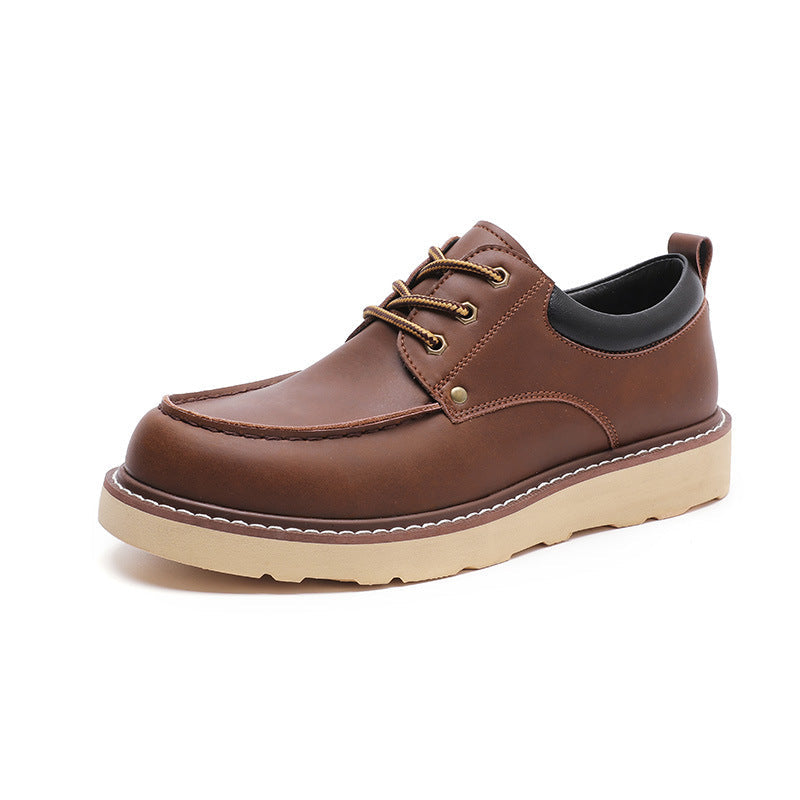 American Work Shoes Low-top Men's Martin Boots Big Head Leather Shoes Genuine Leather Shoes