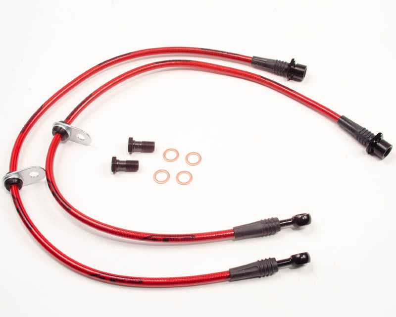 Agency Power AP 06+ Saturn Sky Rear Stainless Steel Brake Lines w/ Black Fittings & Red Housing AP-SSKY-410