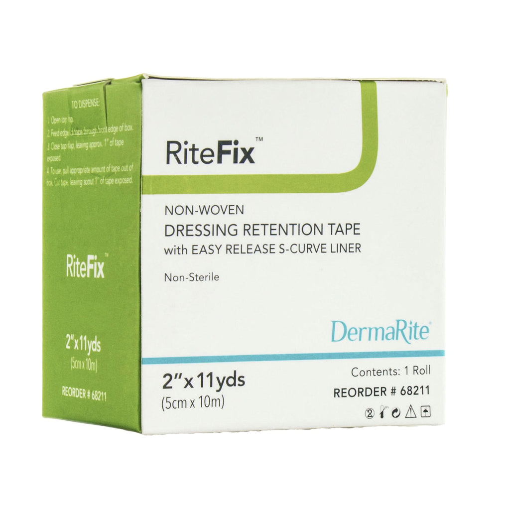 RiteFix™ Nonwoven Dressing Retention Tape, 2 Inch x 11 Yard, White 68211