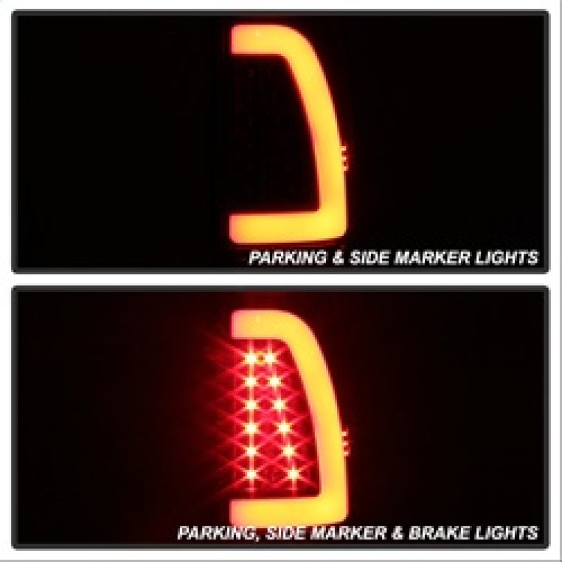 SPYDER xTune Ford F150 Styleside 97-03 Light Bar LED Tail Lights - Black ALT-ON-FF15097-LBLED-BK 5082084