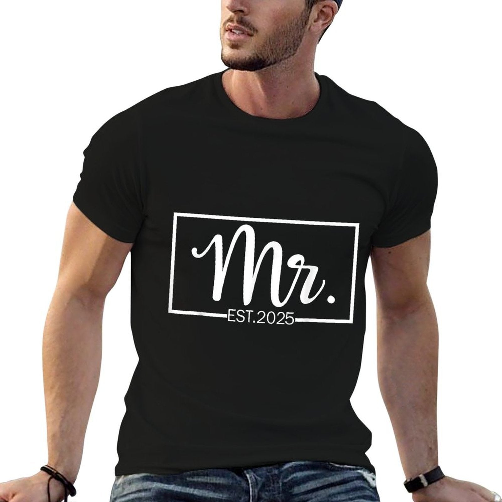 Mr. Est. 2025 Just Married Wedding Hubby Mr  Mrs Gifts  Affordable Price T-Shirt