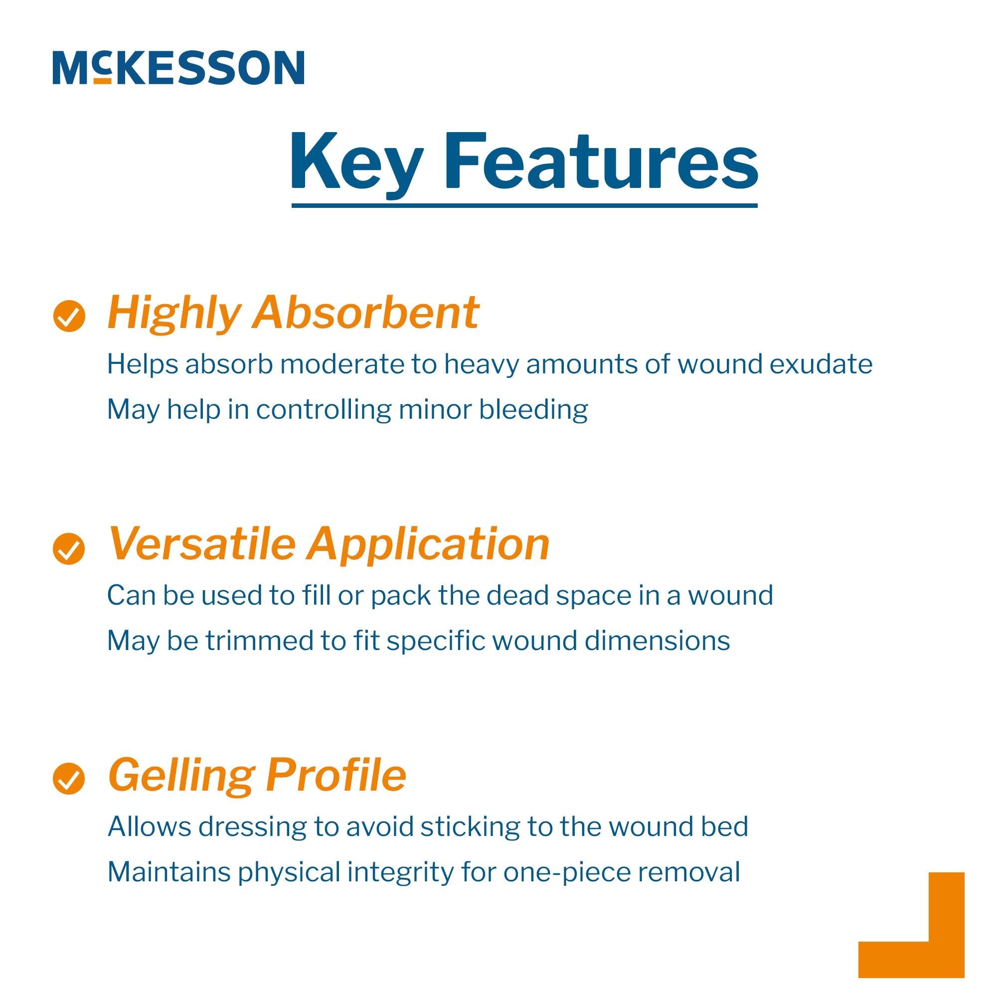McKesson Alginate Dressing, 4 x 8 inch 3563