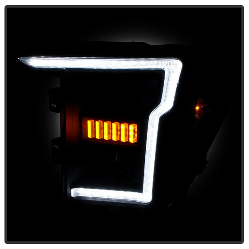 SPYDER Signature 20-21 Ford F150(Halogen Model) Proj. Headlights - Black(PRO-YD-FF15021HALSI-SEQ-BK) 5088710