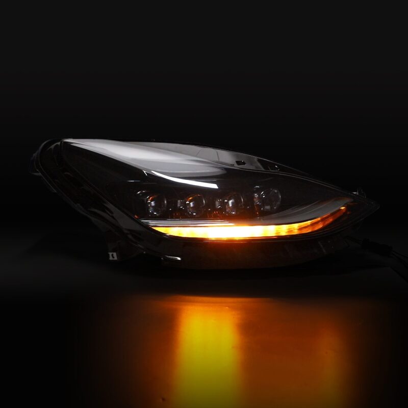AlphaRex 17-22 Tesla Model 3/20-23 Model Y NOVA LED Proj Headlights Alpha-Blk w/Actv Lgt & Seq.Sig 880859 *Discontinued