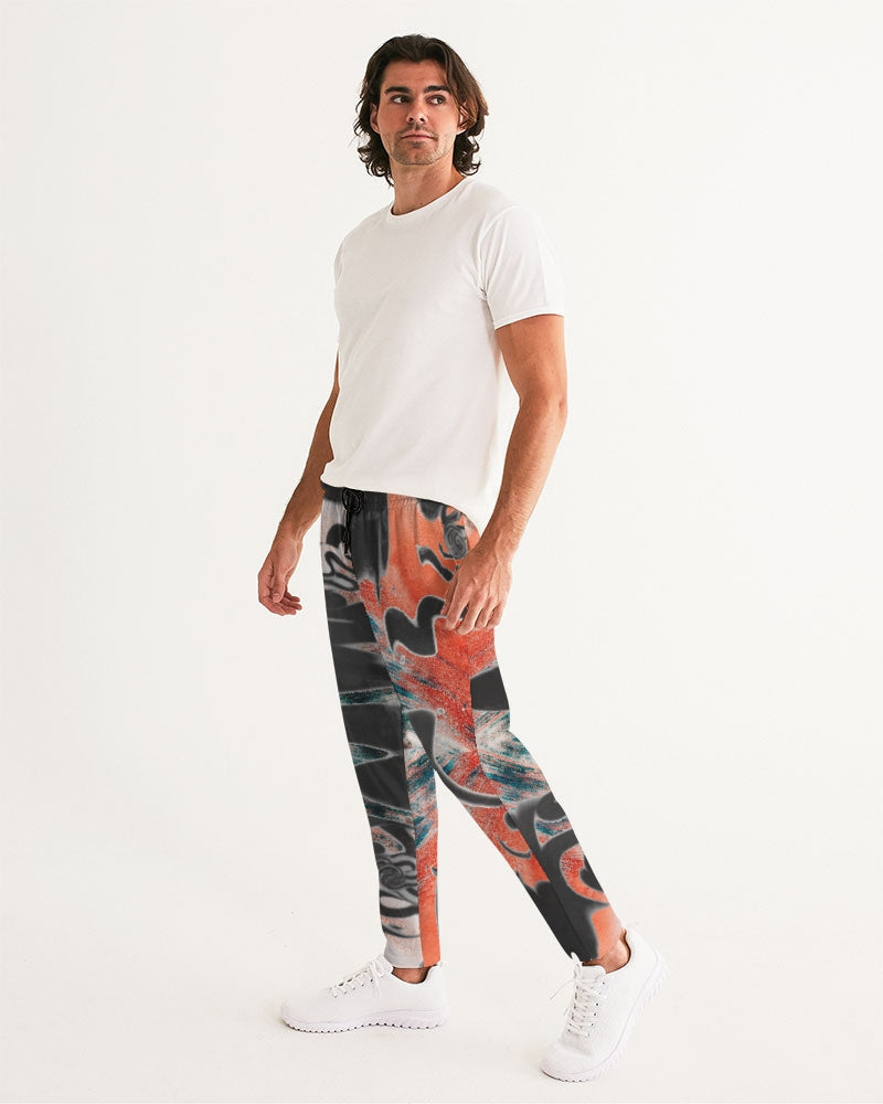 STREATWEAR GRUNGE RED AND BLACK CREATED FLIPSTYLEZ Men's Joggers