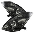 SPYDER Nissan 350Z 06-08 Projector Headlights Xenon/HID Model- DRL Smke PRO-YD-N350Z06-HID-DRL-SM 5042323