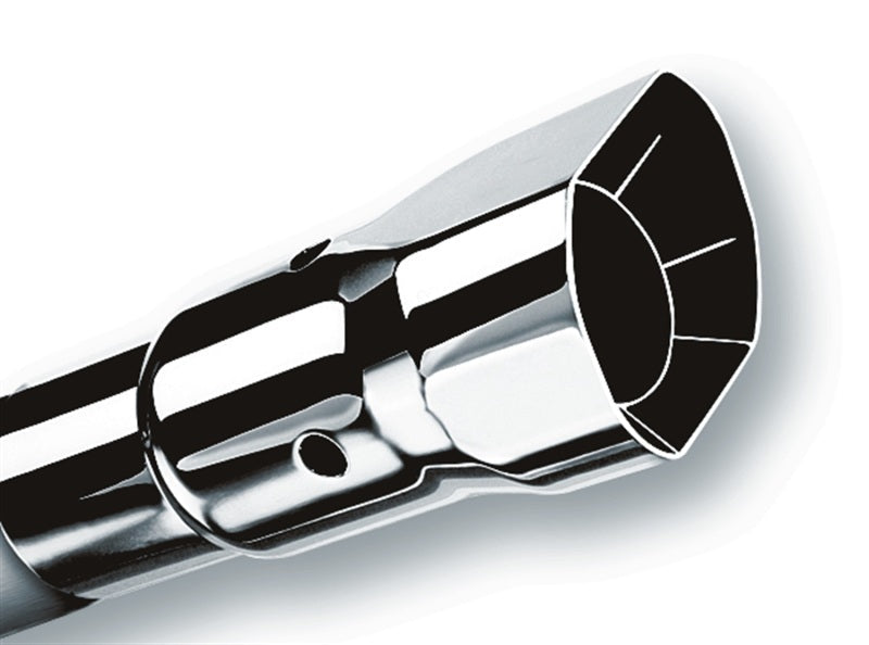 Borla Universal Polished Tip Single Square Angle-Cut Intercooled (inlet 2 1/2in. Outlet 2 7/8 x 2 3/ 20132