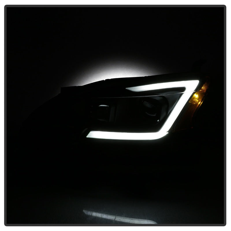 SPYDER xTune 13-15 Nissan Sentra DRL LED Light Bar Halogen Projector Headlights - Black (PRO-JH-NS13-LB-BK) 9042966