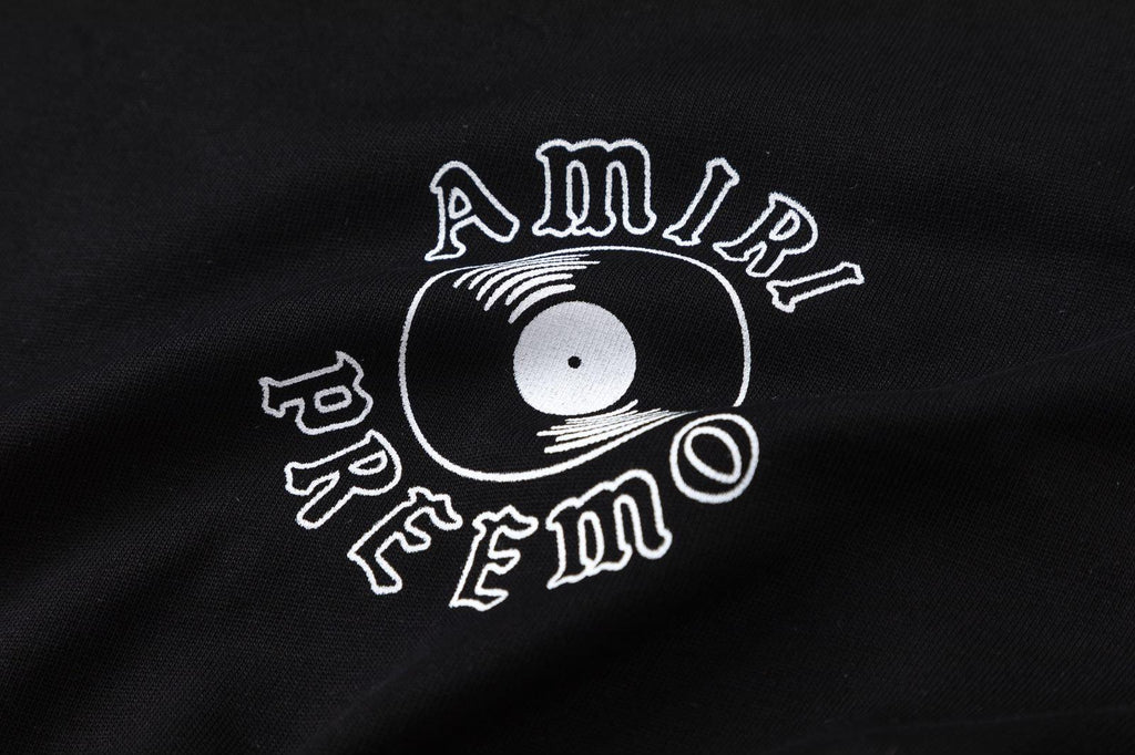 Amiri Black T-Shirt Without Collar