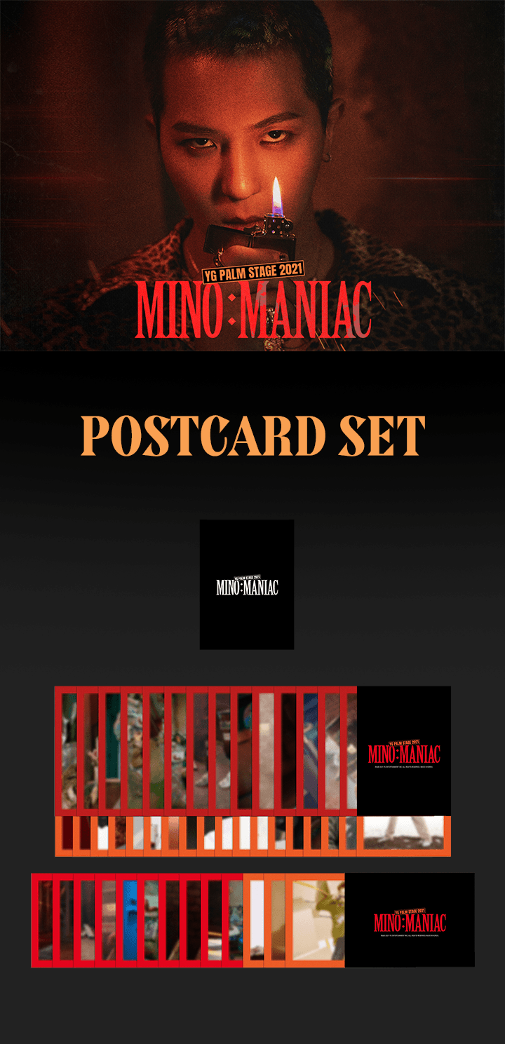 Winner Song Mino - Mino : Maniac Yg Palm Stage 2021 Official MD Postcard Set