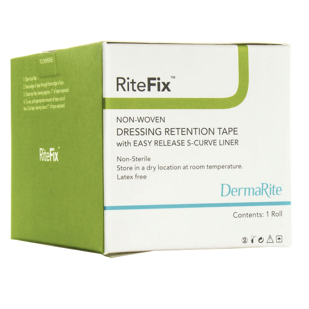 RiteFix™ Nonwoven Dressing Retention Tape, 1 Inch x 11 Yard, White 68111