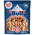 ValueBull Braided Bully Sticks for Large Dogs, Thick 6 Inch, 25 Count