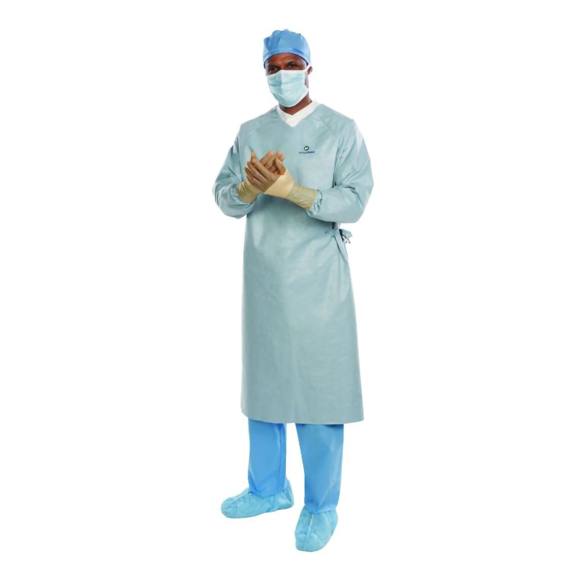 Surgical Gown Aero Chrome X-Large Silver NonSterile AAMI Level 4 Disposable 44664NS