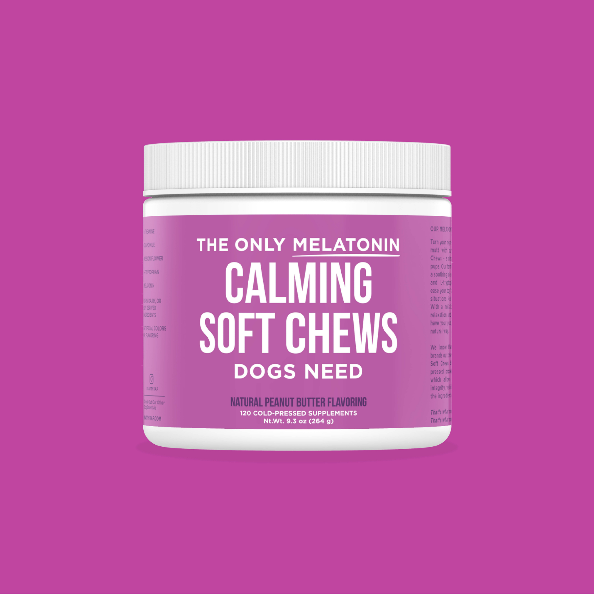 🌙🐾 Melatonin Calming Soft Chews for Dogs – Natural Stress & Relaxation Support