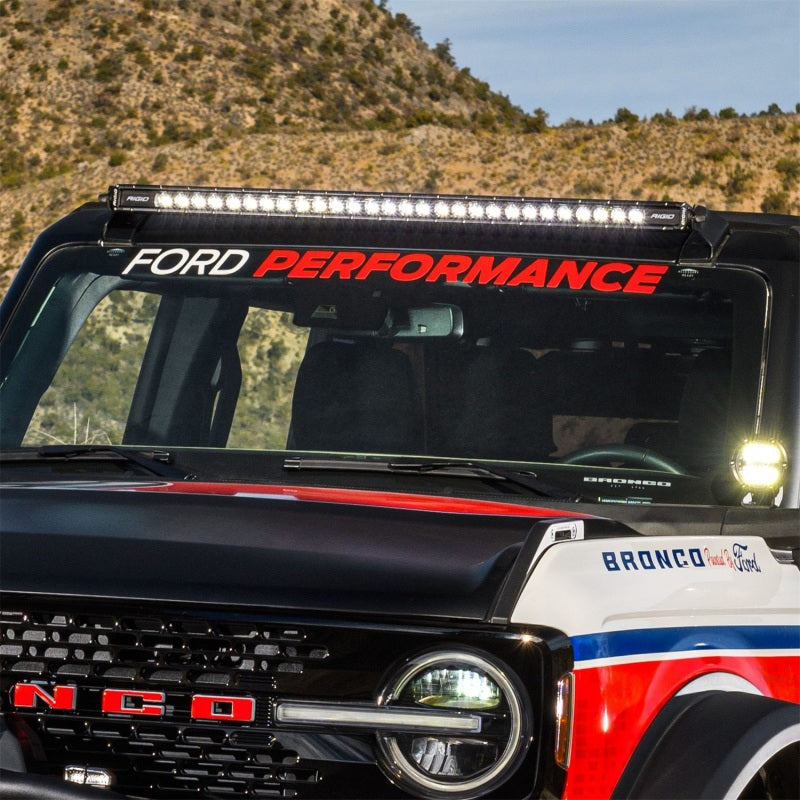 Ford Racing Ford Performance Bronco Windshield Banner - White/Red M-1820-BRR