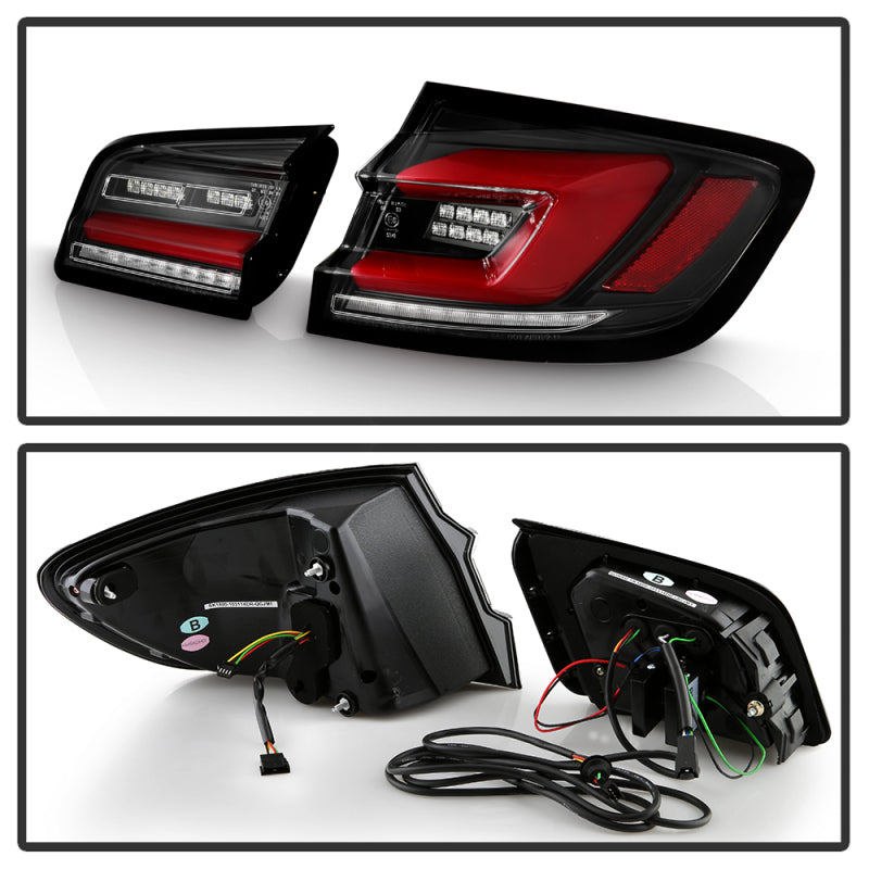 SPYDER 11-17 BMW 5 Series F10 F18 M5  Sequential Turn Signal LED Tail Light - BK ALT-YD-BMWF1011-BK 5088512