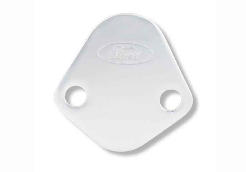 Ford Fuel Pump Block-Off Plate Chrome w/Ford Logo FRD302-290