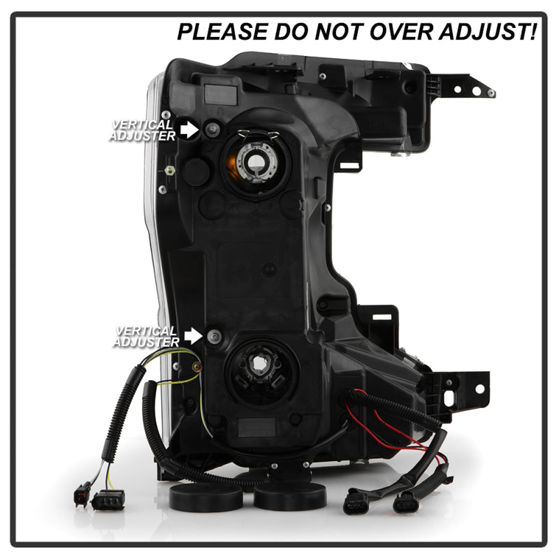 SPYDER Signature 20-22 Ford F250/F350 (Halogen) Proj. Headlights - Black (PRO-YD-FS20HALSI-SEQ-BK) 5088628