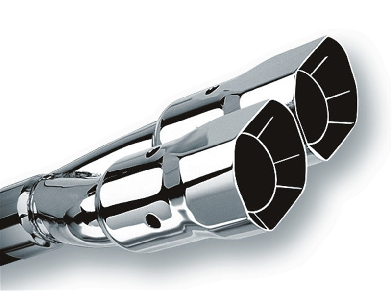 Borla Universal Polished Tip Dual Square Angle-Cut Intercooled (inlet 2 1/2in. Outlet 2 7/8 x 3 3/8i 20233