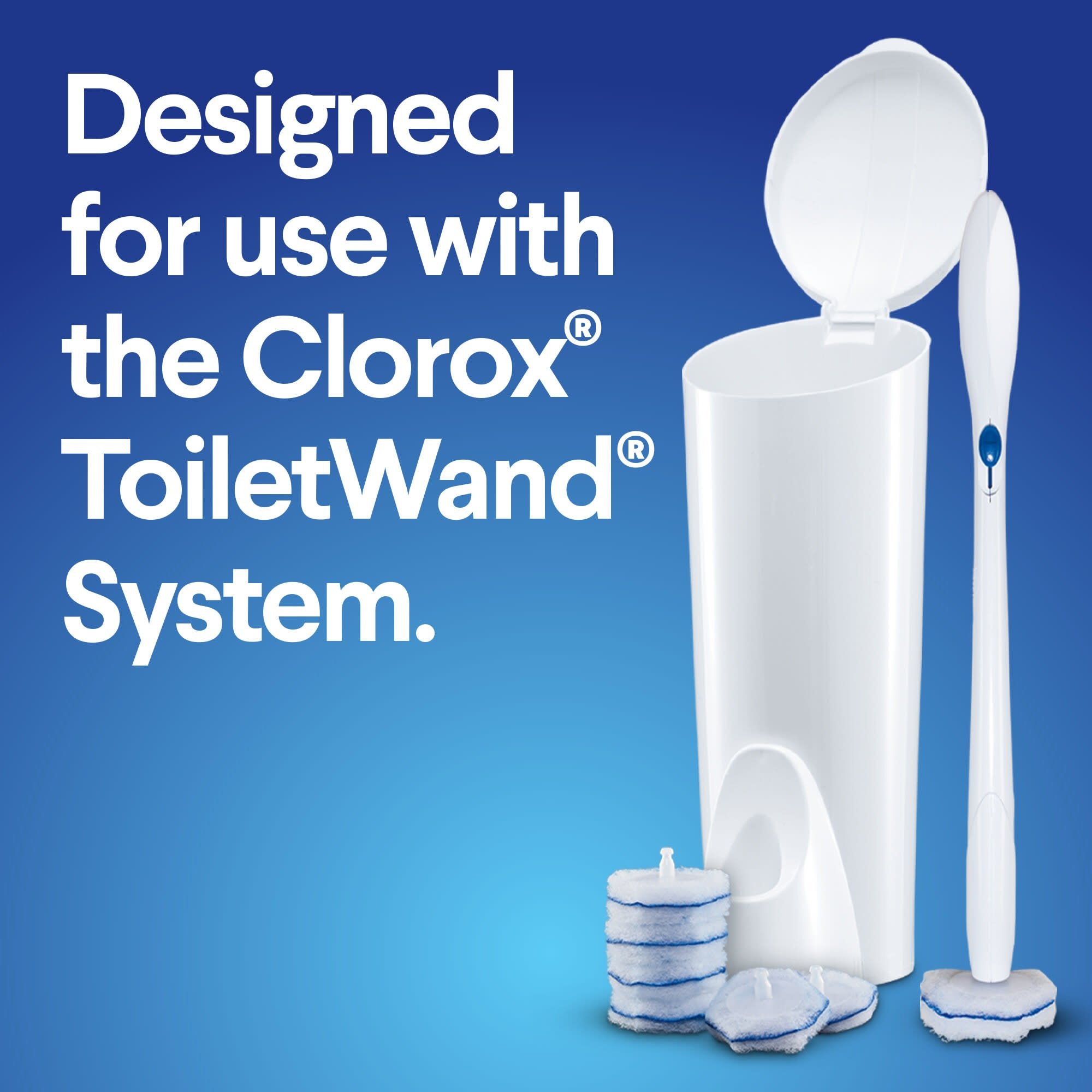 Toilet Bowl Cleaner Disinfecting Refill Pads Clorox® Blue / White, 3 Inch, Sponge Head 31620