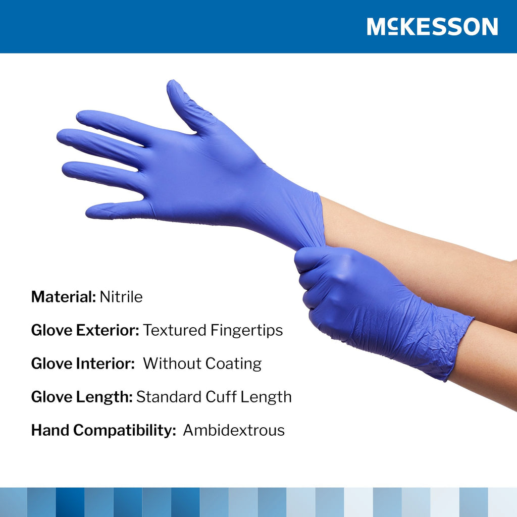 McKesson Confiderm® 3.0 Nitrile Exam Glove, Small, Blue 14-6N32