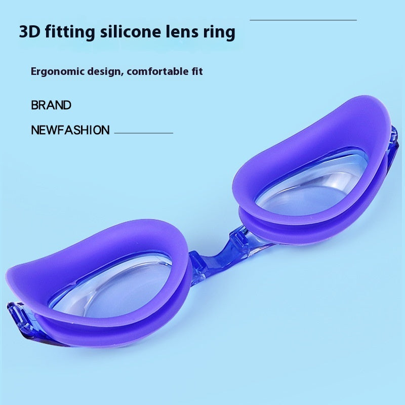 Plain Light Swimming Glasses HD Anti-fog Waterproof Professional Comfortable Big Frame Not Tight