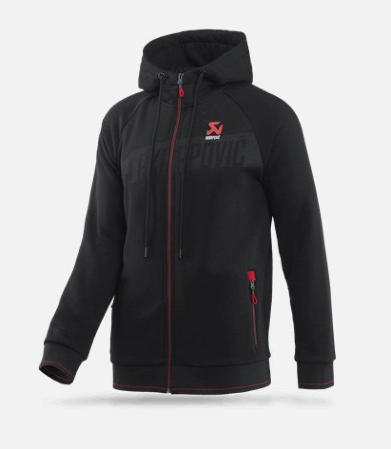 Akrapovic Mens Corpo Zip Hoodie Black - Large 802057