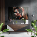 Red Paint Splash Rebel Profile Brushed Aluminum Dibond Wall Art