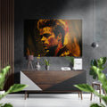 Molten Gold Drip Rebel Profile Brushed Aluminum Dibond Wall Art