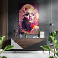 Purple Palette Knife Blonde Brushed Aluminum Dibond Wall Art