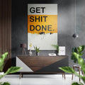 Orange Band Get Shit Done Brushed Aluminum Dibond Wall Art