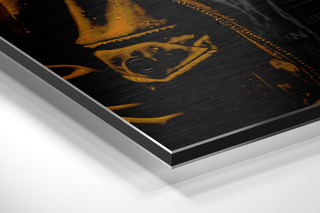 Amber Hoodie Ape Beats Aluminum Brushed Aluminum Dibond Wall Art