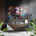Bubblegum Floral Pop Woman Brushed Aluminum Dibond Wall Art
