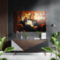 Amber Smoke Tuxedo Boss Portrait Brushed Aluminum Dibond Wall Art