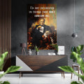 Tuxedo Man With Cat Quote Poster Brushed Aluminum Dibond Wall Art