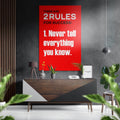 Two Rules for Success Red Quote Brushed Aluminum Dibond Wall Art