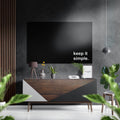 Black Minimalist Quote Keep It Simple Brushed Aluminum Dibond Wall Art
